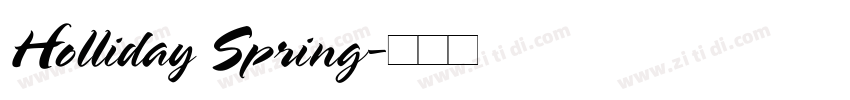 Holliday Spring字体转换